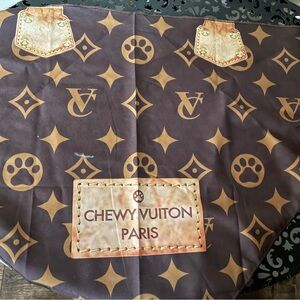 Paris Dog Bandana - Brown and Tan